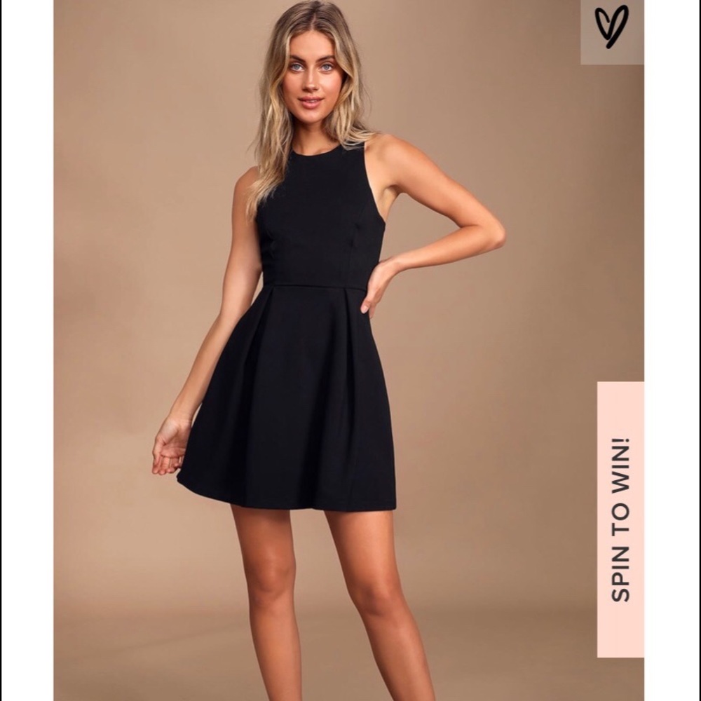 Cutout and About Black Skater Dress